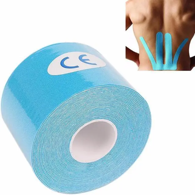 Alt view image 2 of 7 - COMOmed Kinesiology Tape 6 Rolls Water Resistant Uncut Sports Tape - 2 in x 16.5 ft - Professional Kinesiology Therapeutic Sports Tape,Blue,Latex Free