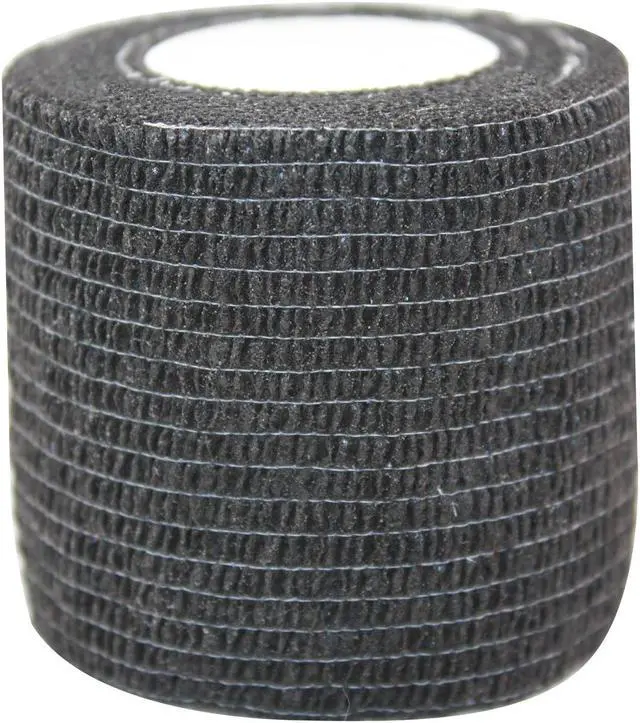 Alt view image 2 of 7 - COMOmed Self Adherent Cohesive Bandage 2"x5 Yards First Aid Bandages Stretch Sport Athletic Wrap Vet Tape for Wrist Ankle Sprain and Swelling,Black 6 Rolls