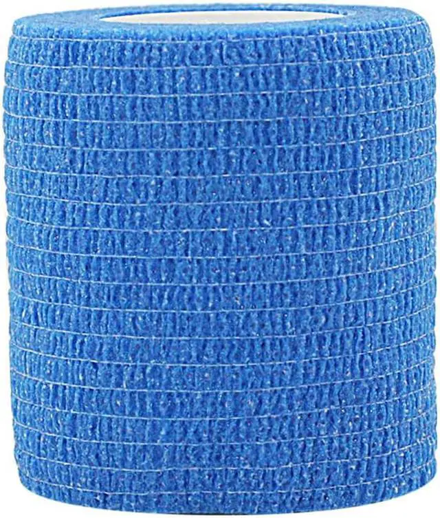 Alt view image 2 of 7 - COMOmed Self Adherent Cohesive Bandage 2"x5 Yards First Aid Bandages Stretch Sport Athletic Wrap Vet Tape for Wrist Ankle Sprain and Swelling,Blue 6 Rolls