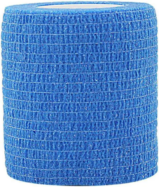 Alt view image 3 of 7 - COMOmed Self Adherent Cohesive Bandage 2"x5 Yards First Aid Bandages Stretch Sport Athletic Wrap Vet Tape for Wrist Ankle Sprain and Swelling,Blue 12 Rolls
