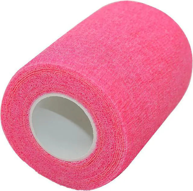 Alt view image 3 of 7 - COMOmed Self Adherent Cohesive Bandage Latex 3"x5 Yards First Aid Bandages Stretch Sport Athletic Wrap Vet Tape for Wrist Ankle Sprain and Swelling,Hot Pink (6 Rolls)