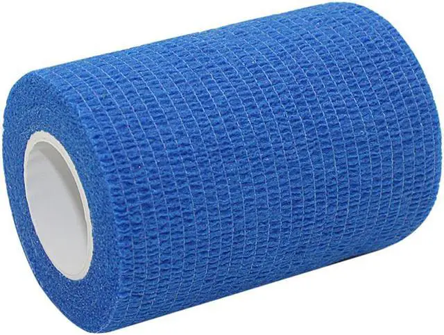Alt view image 2 of 7 - COMOmed Self Adhesive Bandage Wrap 3"x5 Yards First Aid Stretch Sport Athletic Wrap Vet Tapes for Wrist Ankle Sprain and Swelling,Blue (12 Rolls)