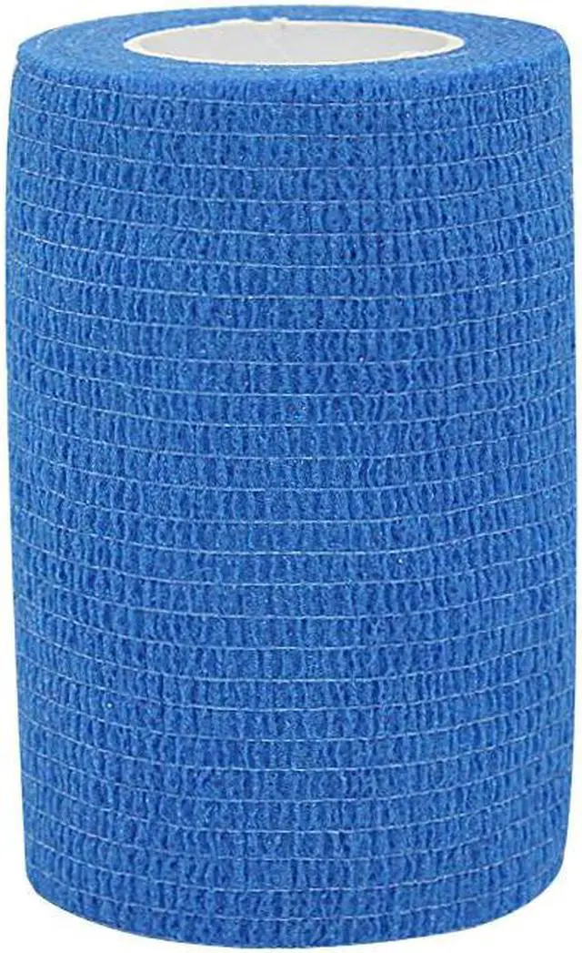 Alt view image 4 of 7 - COMOmed Self Adhesive Bandage Wrap 3"x5 Yards First Aid Stretch Sport Athletic Wrap Vet Tapes for Wrist Ankle Sprain and Swelling,Blue (12 Rolls)