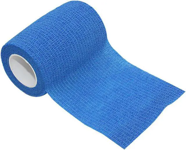 Alt view image 3 of 7 - COMOmed Self Adhesive Bandage Wrap 3"x5 Yards First Aid Stretch Sport Athletic Wrap Vet Tapes for Wrist Ankle Sprain and Swelling,Blue (12 Rolls)