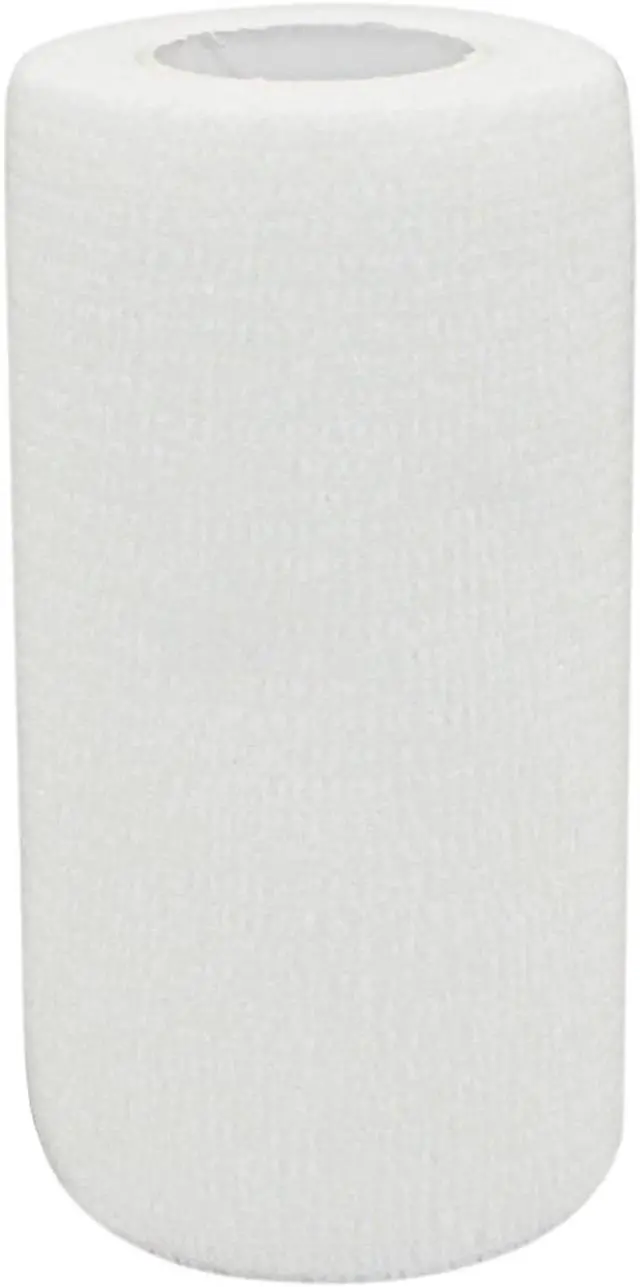 Alt view image 2 of 7 - COMOmed Self Adherent Cohesive Bandage Latex 4"x5 Yards First Aid Bandages Stretch Sport Wrap Athletic Tape for Wrist Ankle Sprain and Swelling,White 6 Rolls