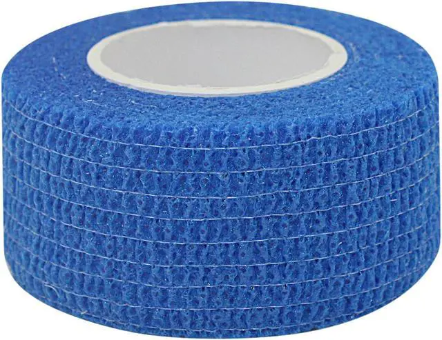 Alt view image 2 of 7 - COMOmed Self Stick Cohesive Bandage Latex 1"x5 Yards First Aid Bandages Stretch Sport Wrap Vet Tape for Wrist Ankle Sprain and Swelling,Blue 12 Rolls