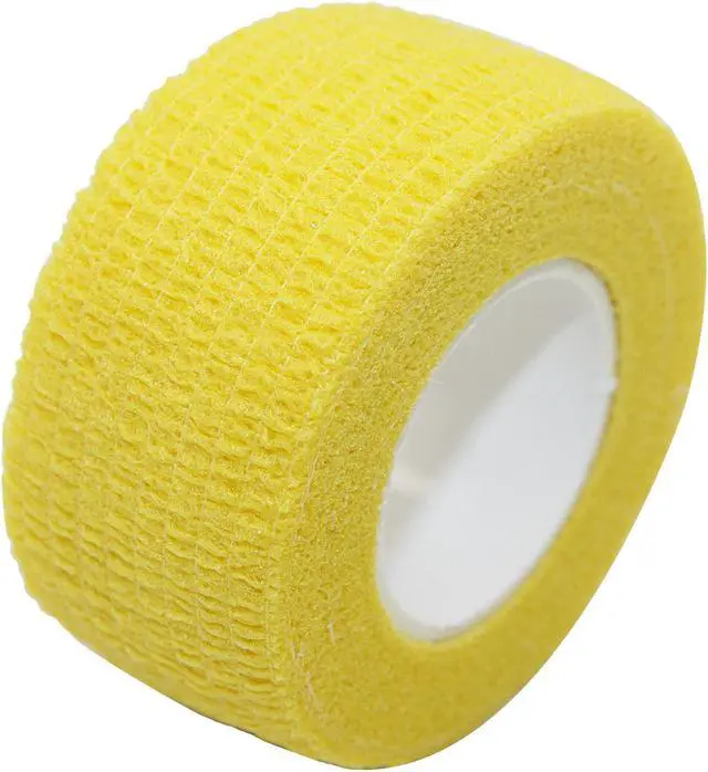 Alt view image 3 of 7 - COMOmed Self Stick Cohesive Bandage Latex 1"x5 Yards First Aid Bandages Stretch Sport Wrap Vet Tape for Wrist Ankle Sprain and Swelling,Yellow 12 Rolls