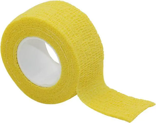 Alt view image 5 of 7 - COMOmed Self Stick Cohesive Bandage Latex 1"x5 Yards First Aid Bandages Stretch Sport Wrap Vet Tape for Wrist Ankle Sprain and Swelling,Yellow 12 Rolls