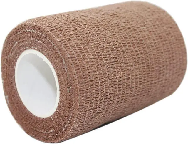 Alt view image 3 of 7 - COMOmed Self Adherent Cohesive Bandage Latex 3"x5 Yards First Aid Bandages Stretch Sport Athletic Wrap Vet Tape for Wrist Ankle Sprain and Swelling,Brown (6 Rolls)
