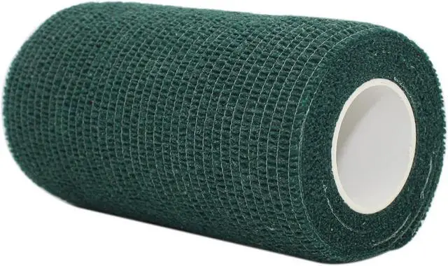 Alt view image 3 of 7 - COMOmed Self Adherent Cohesive Bandage Latex 4"x5 Yards First Aid Bandages Stretch Sport Wrap Athletic Tape for Wrist Ankle Sprain and Swelling,Dark Green 6 Rolls