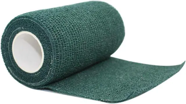 Alt view image 2 of 7 - COMOmed Self Adherent Cohesive Bandage Latex 4"x5 Yards First Aid Bandages Stretch Sport Wrap Athletic Tape for Wrist Ankle Sprain and Swelling,Dark Green 6 Rolls