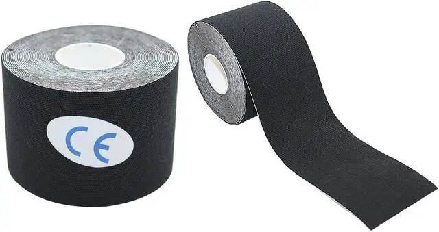 Alt view image 3 of 7 - COMOmed Kinesiology Tape Water Resistant Uncut Sports Tape - 2 in x 16.5 ft - Professional Kinesiology Therapeutic Sports Tape,Black, Latex Free 2Rolls