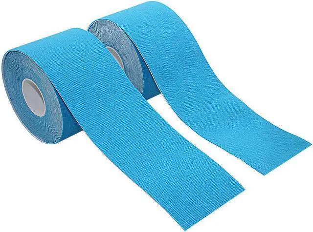 Alt view image 2 of 7 - COMOmed Kinesiology Tape Water Resistant Uncut Sports Tape - 2 in x 16.5 ft - Professional Kinesiology Therapeutic Sports Tape,Blue, Latex Free 2Rolls