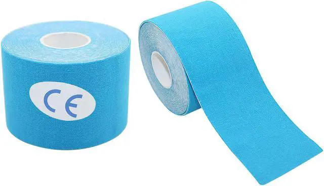 Alt view image 3 of 7 - COMOmed Kinesiology Tape Water Resistant Uncut Sports Tape - 2 in x 16.5 ft - Professional Kinesiology Therapeutic Sports Tape,Blue, Latex Free 2Rolls