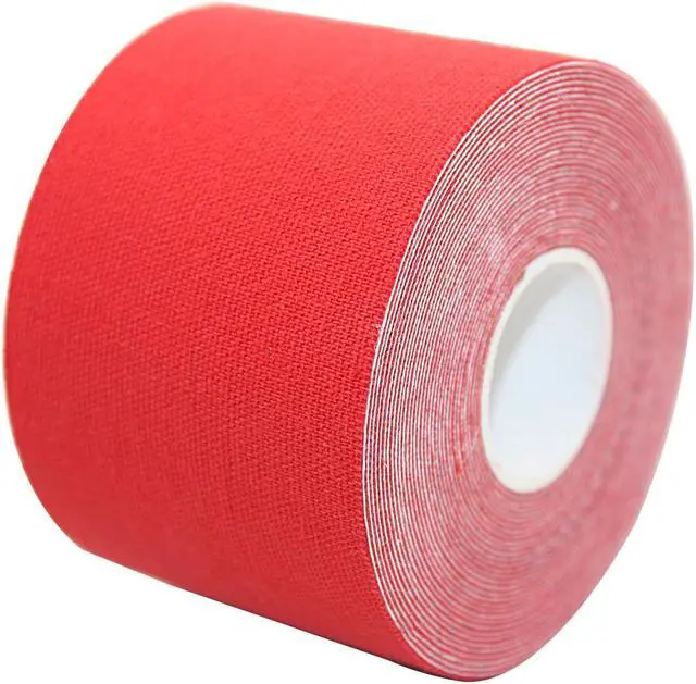 Alt view image 4 of 7 - COMOmed Kinesiology Tape Water Resistant Uncut Sports Tape - 2 in x 16.5 ft - Professional Kinesiology Therapeutic Sports Tape,Red, Latex Free 2Rolls