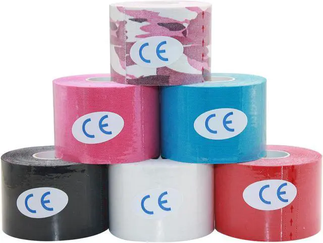 Main image of COMOmed Kinesiology Tape Water Resistant Uncut Sports Tape - 2 in x 16.5 ft - Professional Kinesiology Therapeutic Sports Tape,Multi-Color,Latex Free 6 Rolls
