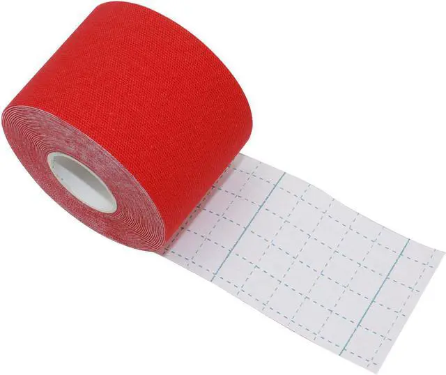 Alt view image 4 of 7 - COMOmed Kinesiology Tape Water Resistant Uncut Sports Tape - 2 in x 16.5 ft - Professional Kinesiology Therapeutic Sports Tape,Black, Latex Free 2Rolls Red