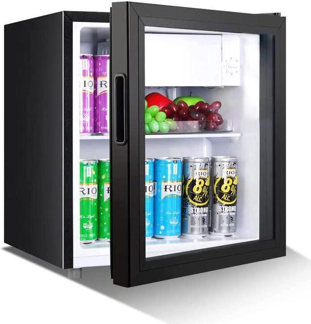 WANAI Beverage Refrigerator and Cooler 100 Can Capacity Compact Beverage  Refrigerator with Glass Door and Removable Shelves for Beer Soda and Wine