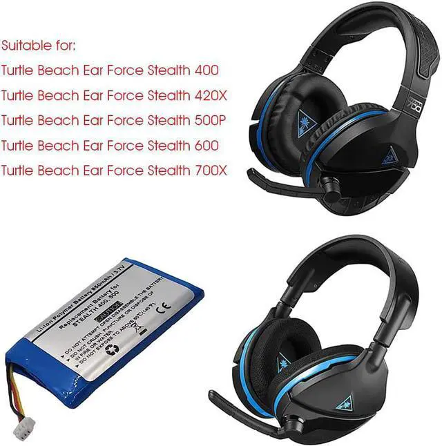 Alt view image 4 of 4 - 3.7V 950mAH Replacement Battery for Turtle Beach Ear Force Stealth 400,420X,Stealth 500, Stealth 600, 700X, FT603048P Wireless Headset