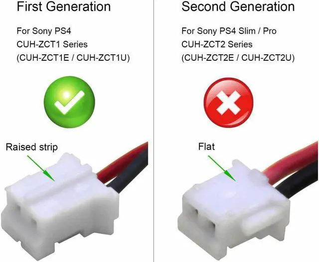 Alt view image 4 of 5 - 2500mAh 3.7V LIP1522 Replacement Battery For Sony Playstation 4 PS4 Dualshock 4 Wireless Controller, Big Plug Compatible With CUH-ZCT1E CUH-ZCT1H CUH-ZCT1H/B CUH-ZCT1H/R CUH-ZCT1U 2015 Older Models