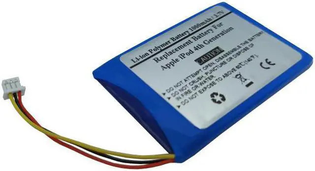 Alt view image 2 of 2 - 3.7V 1000mAh Replacement Battery for Apple iPod 4th Generation, 616-0183, 616-0206, 616-0215, AW4701218074, ICP0534500