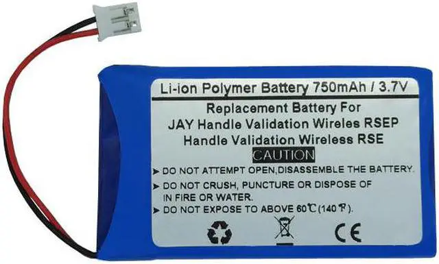 Main image of 3.7V 750mAh Replacement Battery for Jay Handle Validation Wireles RSEP, Handle Validation Wireless RSE, PR0330