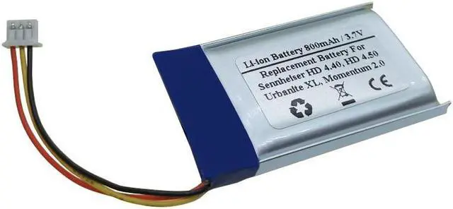 Alt view image 2 of 2 - 3.7V 800mAh Replacement Battery for Sennheiser HD 4.40, HD 4.50, Urbanite XL, Momentum 2.0 Wireless Bluetooth Headphones, AHB622540N01