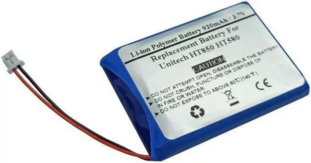 Alt view image 2 of 2 - 920mAh 3.7V Replacement Battery for Unitech Barcode Scanners HT850 HT580, 1400-202536G, 2095047