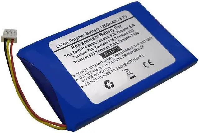 Alt view image 2 of 2 - 3.7V 1250mAh Replacement GPS Navigator Battery for Tomtom Pro 8000,Tomtom 520,Tomtom 720,Tomtom 920,Tomtom 530,Tomtom 730,Tomtom 930,Tomtom 7000,Tomtom 7100,SIMPLOM420102829