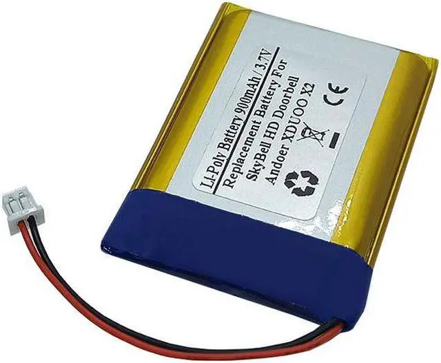 Alt view image 2 of 2 - 3.7V 900mAh Replacement Battery for SkyBell HD Doorbell, Andoer XDUOO X2, Camera Bluetooth Headphones Speaker Dash Cam GPS Driving Recorder