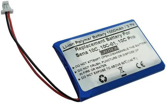 Alt view image 2 of 2 - 3.7V 1000mAh Replacement Battery for Sena 10C, Sena 10C Pro, Sena 10C-01 Motorcycle Bluetooth Headset Helmet intercom, Battery Model Number: CP-SN10C