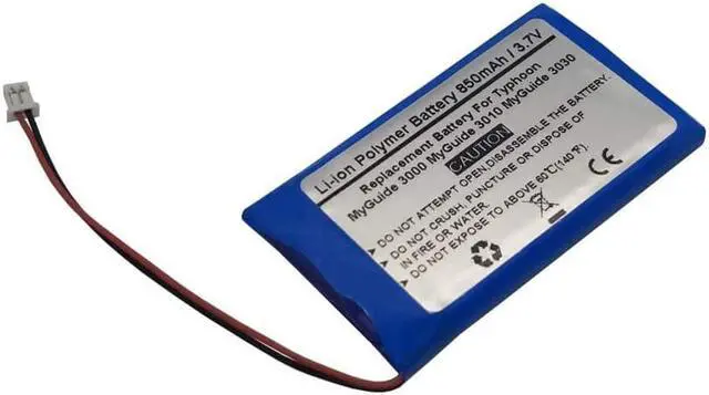 Alt view image 2 of 2 - 3.7V 850mAh Replacement Battery for Typhoon MyGuide 3000 MyGuide 3010 MyGuide 3030, HA652601BB