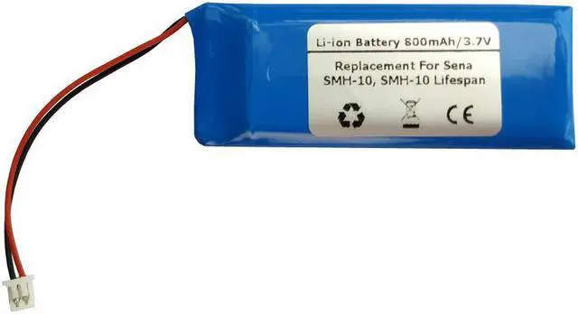 Main image of 3.7V 800mAh Battery for Sena SMH-10, SMH-10 Lifespan Motorcycle Bluetooth Headset, Helmet intercom, Battery Model: 1ICP52/248P