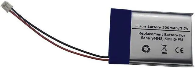 Main image of 3.7V 500mAh Battery for Sena SMH5, SMH5-FM Motorcycle Bluetooth Headset, Helmet intercom, Battery Model: Sena ICP40/25/40P