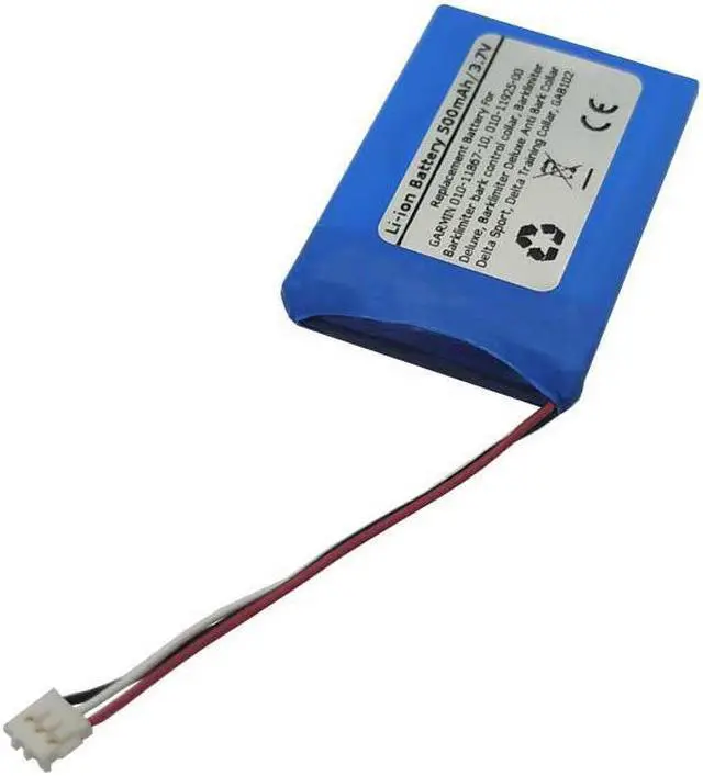 Alt view image 2 of 2 - 3.7V/500mAh Replace Battery for Garmin 010-11867-10, 010-11925-00, Barklimiter bark Control Collar, Barklimiter Deluxe, Barklimiter Deluxe Anti Bark Collar, Delta Sport, Delta Training Collar, GAB102