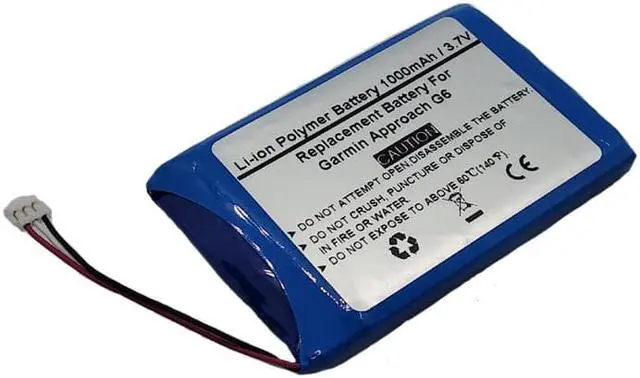 Alt view image 2 of 2 - 3.7V/1000mAh Replace GPS Navigator Battery for Garmin Approach G6, KF40BF45D0D9X