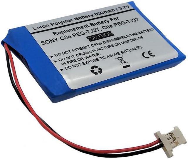 Alt view image 2 of 2 - 800mAh/3.7V Replacement Battery for Sony Clie PEG-TJ27, Clie PEG-TJ37, Sony Clie TJ25, TJ35, Clie PEG-T400, PEG-T410, PEG-T415, PEG-T425, PEG-T600, Sony UP553048-A6H