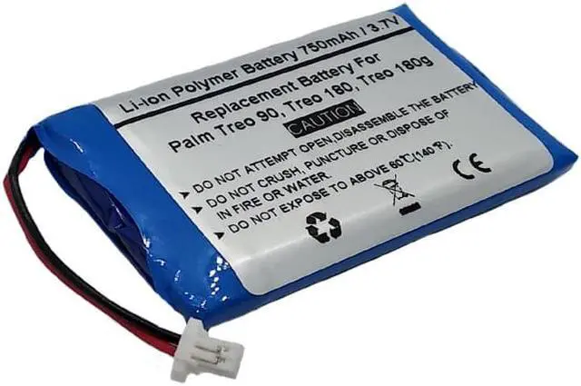Alt view image 2 of 3 - 3.7V/750mAH Replacement Battery for Palm Treo 90, Treo 180, Treo 180g, Palm HND-14-0019-02
