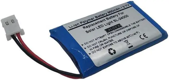Alt view image 2 of 3 - 3.7V/950mAh Replacement Battery for Solar LED Light SL-24000, 24-800-002