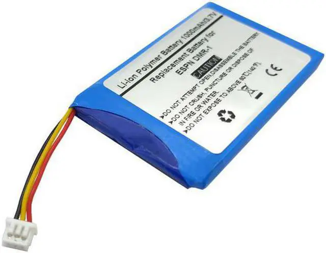 Alt view image 2 of 2 - 1000mAh/3.7V Replacement Remote Control Battery for ESPN DMR-1, CH603448S1P