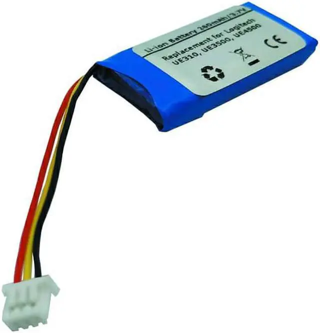 Alt view image 2 of 2 - 260mAh 3.7V Replacement Li-Polymer Battery for Logitech UE310, UE3500, UE4500, 533-000069, AHB521630 Wireless Headset