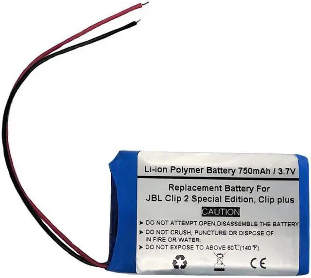 Main image of 750mAh/3.7V Replacement Battery for JBL Clip 2 Special Edition, Clip Plus,JBL P453048D 01,Portable Speaker Battery
