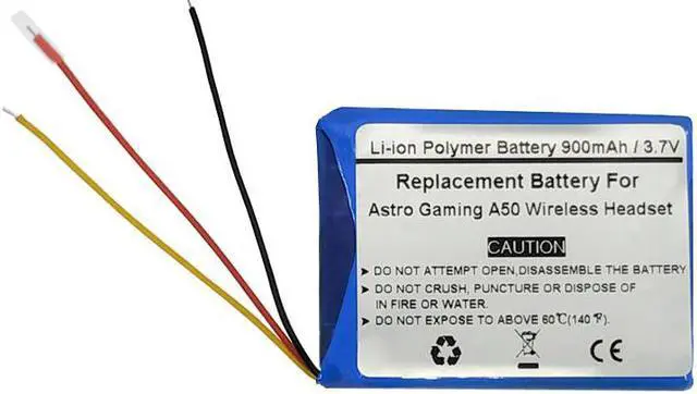 Main image of 3.7V/900mAh Replacement Battery for Astro Gaming A50 Wireless Headset