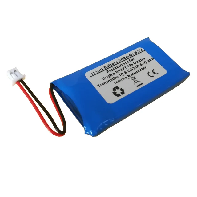 Alt view image 3 of 3 - Starnovo 500mAh 3.7V Replacement Battery for BP37T Fits Dogtra Transmitter iQ, DA210, iQ Plus Remote Transmitter, TCL PR-562440N Plus Coaster