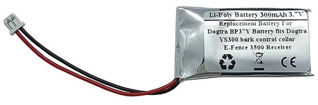 Main image of Starnovo 300mAh 3.7V Li-Polymer BP37Y Replacement Battery for Dogtra YS300 Bark Control Dog Collar and YS300 Anti bark Collar and E-Fence 3500 Receiver