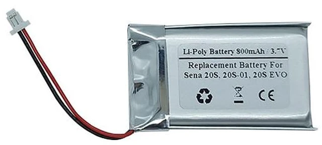 Main image of 3.7V 800mAh Battery for Sena 10S Series Sena 10S-01 ENA Sena 20s Series Sena 20s-01 Sena 20s evo Sena 30K Series Sena 30K-01D Motorcycles Bluetooth Headset Battery Replacement Intercom,Model:CP-SN10S