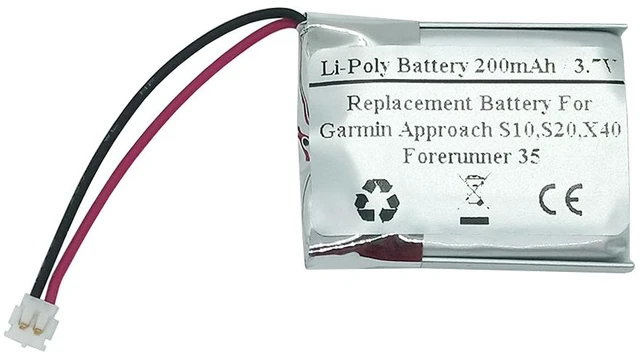 Main image of STARTONG 200mAh 3.7V Replacement Battery for Garmin Approach S10, S20, X40, Forerunner 35 Smart Running Watch, 361-00117-00