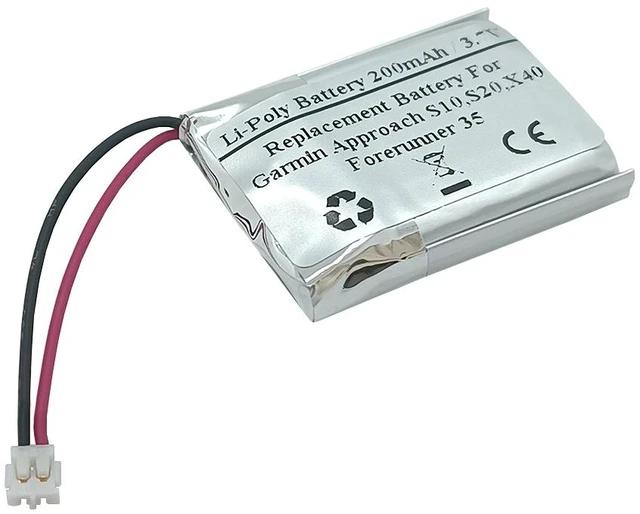 Alt view image 2 of 2 - STARTONG 200mAh 3.7V Replacement Battery for Garmin Approach S10, S20, X40, Forerunner 35 Smart Running Watch, 361-00117-00