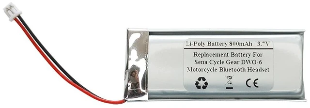 Main image of STARTONG 800mAh 3.7V Replacement Battery for Sena Cycle Gear DWO-6 Motorcycle Bluetooth Helmet Headset, SP72, Helmet Intercom