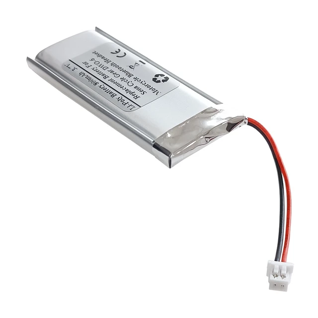 Alt view image 2 of 2 - STARTONG 800mAh 3.7V Replacement Battery for Sena Cycle Gear DWO-6 Motorcycle Bluetooth Helmet Headset, SP72, Helmet Intercom